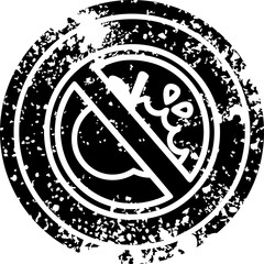 Obraz premium no healthy food distressed icon