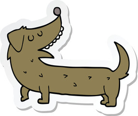 sticker of a cartoon dog