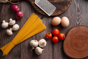 pasta and ingredients