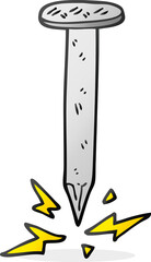 cartoon struck nail