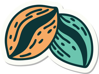 tattoo style sticker of coffee beans