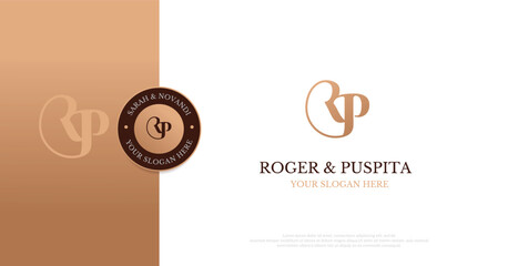 Initial RP Logo Design Vector