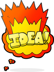 thought bubble cartoon idea symbol