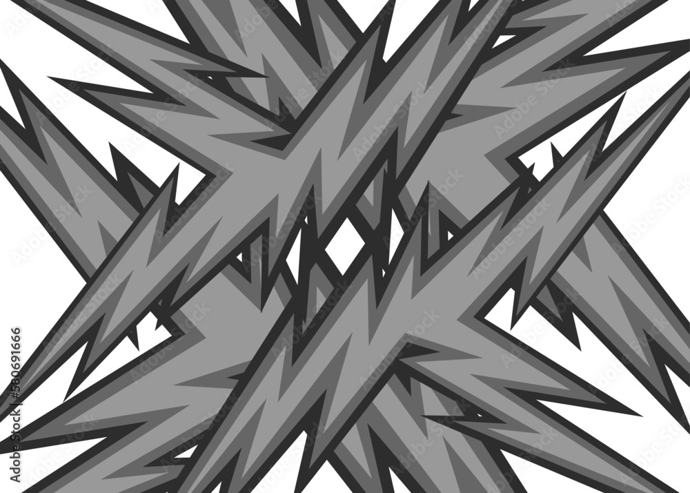 Aufkleber abstract background with overlapping jagged lightning pattern