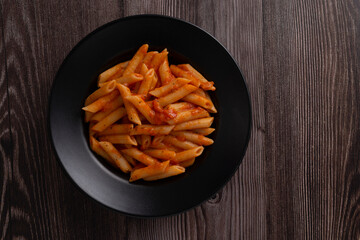 Pasta in red sauce
