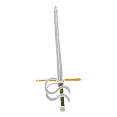 retro cartoon sword