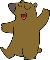 quirky hand drawn cartoon bear