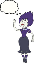 thought bubble cartoon vampire girl