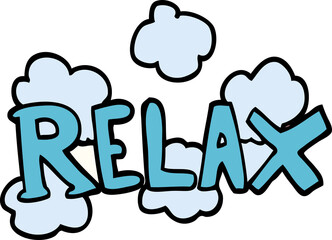 cartoon doodle relax symbol