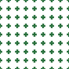 Fototapeta na wymiar Green clover seamless pattern