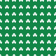 St Patrick’s Day shamrock symbols decorative elements seamless pattern with clover