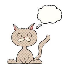 thought bubble cartoon cat