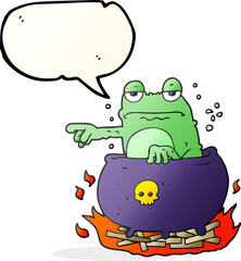speech bubble cartoon halloween toad