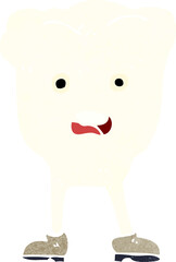 Obraz premium cartoon tooth looking afraid