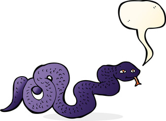 cartoon snake with speech bubble