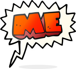 speech bubble cartoon ME symbol