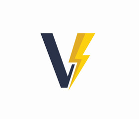 V Energy logo or letter V Electric logo.