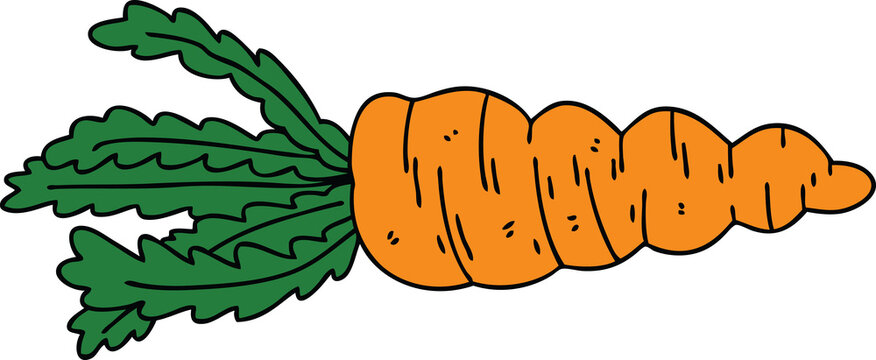 quirky hand drawn cartoon carrot