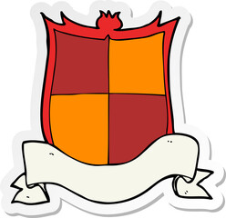sticker of a heraldry cartoon