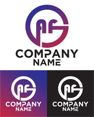 A F lettering with square design vector template
