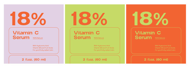 Abstract botanical vector cosmetics printable label design template for branding packaging design