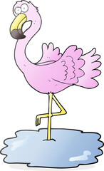 cartoon flamingo