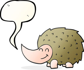 speech bubble cartoon hedgehog