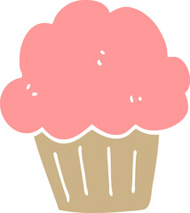 flat color style cartoon  muffin