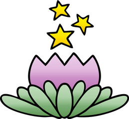 gradient shaded cartoon flower