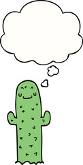 cartoon cactus and thought bubble