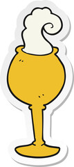 sticker of a cartoon magic goblet