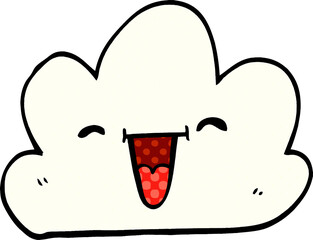 cartoon doodle expressive weather cloud