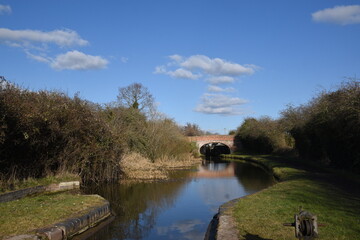 Obraz premium the canal along the Tardebigge locks along the canal