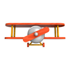 Airplane Wooden Toy 3D