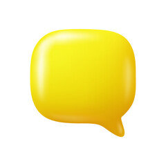Chatting or communication box, isolated empty speech bubble for telling thoughts. Talking and interacting, dialog or speaking. 3d style vector illustration