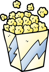 cartoon doodle popcorn