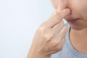 A foul smell when breathing may be caused by. 1. Infections in the nasal cavity such as colds, flu,...
