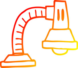 warm gradient line drawing cartoon adjustable lamp