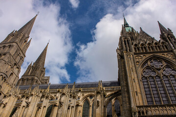 Gothic elements. Cathedral of Our Lady of Bayeux , France