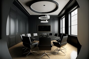 Fototapeta premium Professional Meeting Spaces for Impressive Presentations and Brainstorming Sessions
