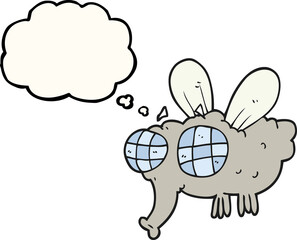 thought bubble cartoon fly