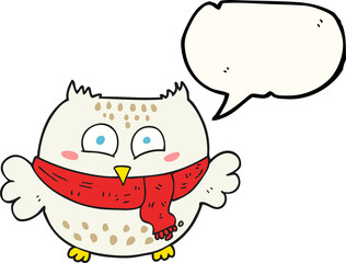 speech bubble cartoon owl