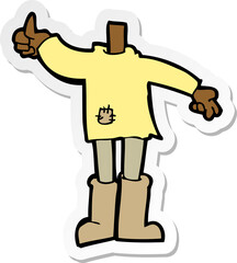 sticker of a cartoon body