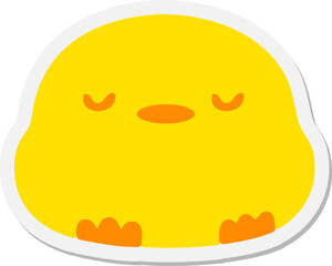 cute cartoon baby bird sticker