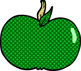 cartoon doodle juicy apple