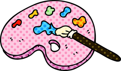 quirky comic book style cartoon art pallette