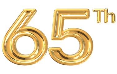 Happy Anniversary 65th 3d Gold