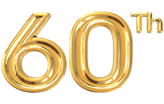 Happy Anniversary 60th 3d Gold