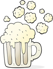 cartoon foamy beer