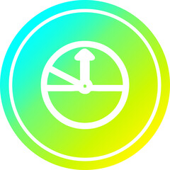 speedometer circular in cold gradient spectrum